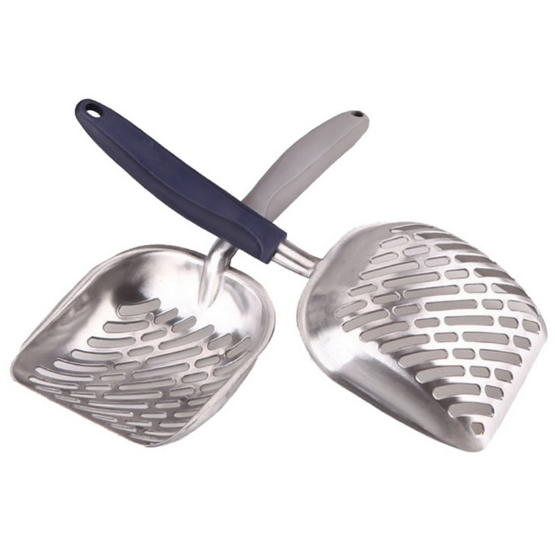 Kaķu smilšu karotes Lāpsta Kvalitatīvs izturīgs kaķu pakaišu lāpstiņš Alumīnija sakausējuma materiāls Pārnēsājams tīrīšanas rīks mājdzīvnieku suņu kaķim