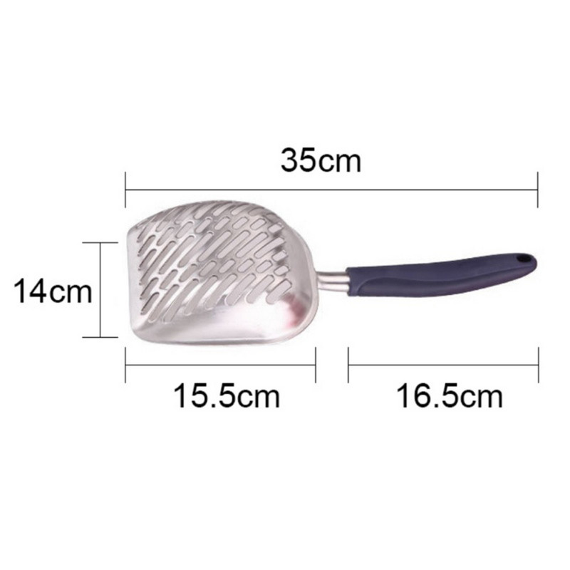 Kaķu smilšu karotes Lāpsta Kvalitatīvs izturīgs kaķu pakaišu lāpstiņš Alumīnija sakausējuma materiāls Pārnēsājams tīrīšanas rīks mājdzīvnieku suņu kaķim