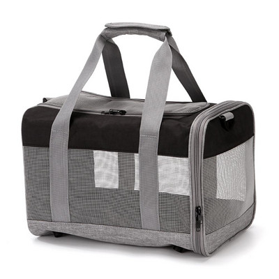 Diagonāla kaķa soma, sieta auduma pārnēsājama salokāma elpojoša suņu soma mājdzīvnieku būra mugursoma ceļojumiem brīvā dabā