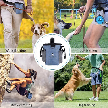 Оксфордска чанта за обучение на кучета с купа Комплект торбички за изпражнения за разходка на открито Джоб за дозатор за кученце Малко голямо животно Чихуахуа Ши Дзъ