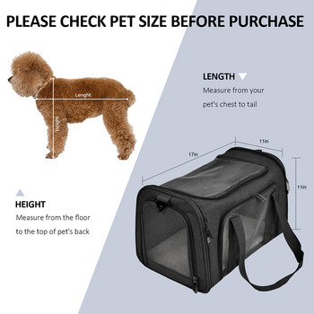 Carriers Bag Travel Airline Εγκεκριμένη τσάντα μεταφοράς Cat Carrier Backpack Messenger Breathable Pet Dog Cat Μικρό σκυλί και γάτες