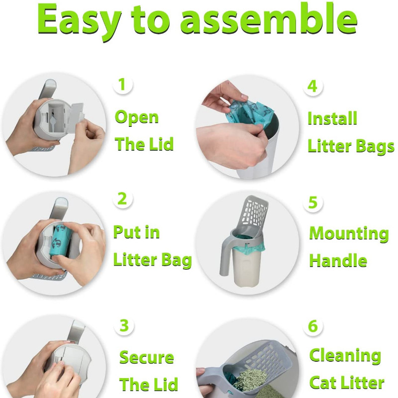 Mačji pijesak Lopata Lopatica Filter Očisti pješčanike WC Skupljač smeća Kutija za mačji pijesak Samočisteća oprema za mačke Pribor