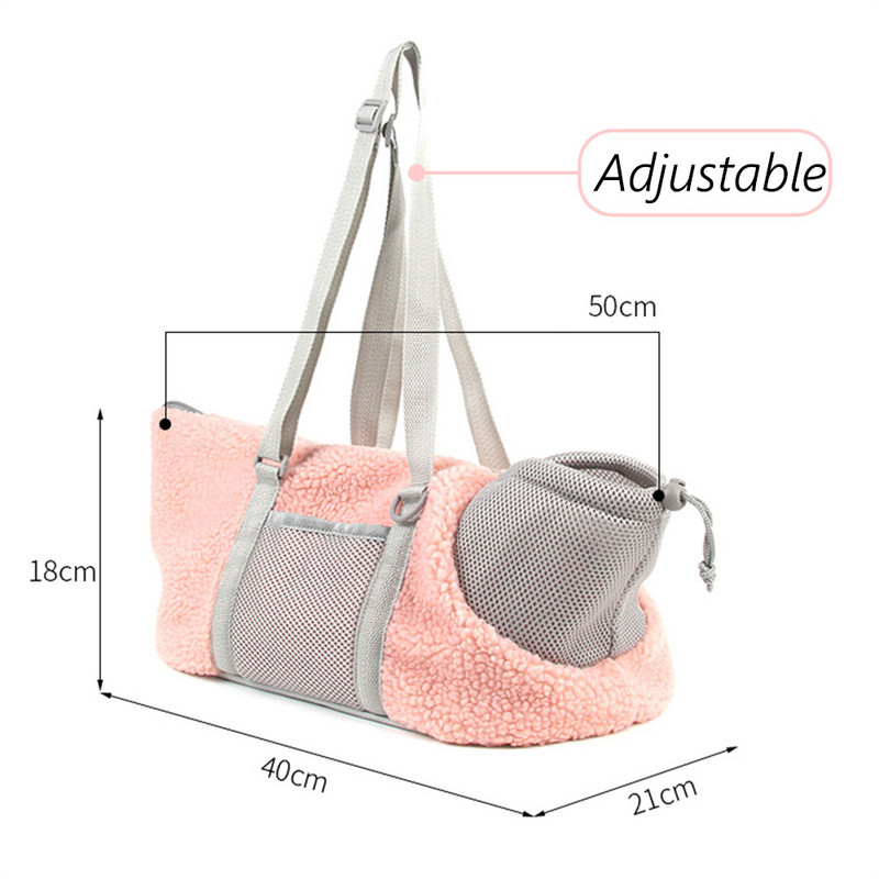 Brīvdabas ceļojumu kucēnu suņu plecu soma maziem suņiem Ziemas silta kašmira lolojumdzīvnieku siksnas pārvadātājs Čivavas kaķu talismani Aksesuāri