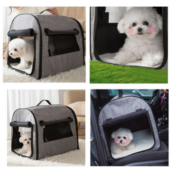 Φορητή τσάντα μεταφοράς σκύλου Φορητό κρεβατάκι ρείθρων κλουβιού γάτας πτυσσόμενο κατοικίδιο με αυτοκίνητο κιβώτια ταξιδιού για κουτάβια γατάκια μεσαίες γάτες Σκύλοι Μικρά ζώα