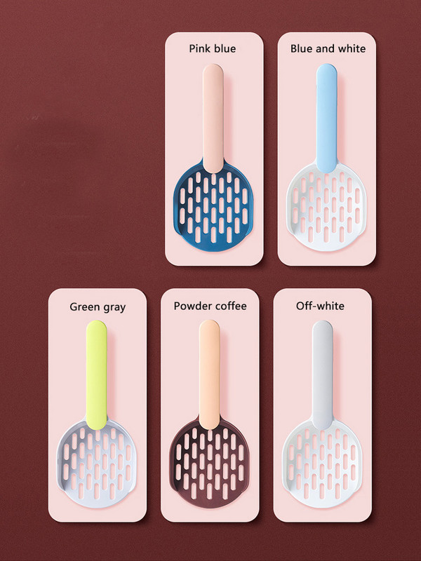 Lāpstiņa kaķiem šūšanas krāsa kaķu pakaišu lāpsta moderna lāpstiņa kaķu tualetei Vienkāršība Pakaišu kastes lāpsta Preces kaķiem