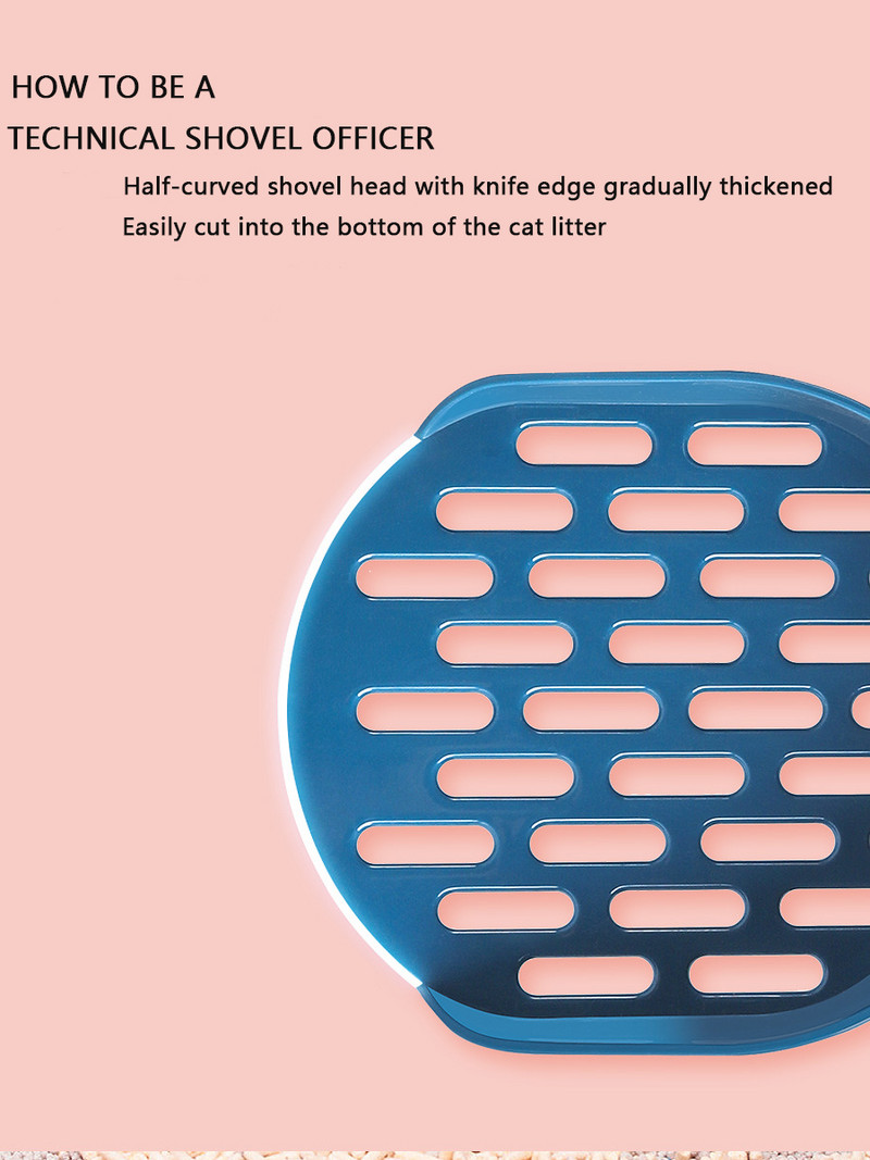 Lāpstiņa kaķiem šūšanas krāsa kaķu pakaišu lāpsta moderna lāpstiņa kaķu tualetei Vienkāršība Pakaišu kastes lāpsta Preces kaķiem