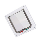 Mājdzīvnieku atloka durvis ar četrvirzienu suņu kaķu bloķēšanas drošības slēdzeni kaķēns ABS plastmasas mazo mājdzīvnieku vārtu komplekts, slēdža virziena durvis