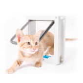 Vrata s preklopom za pse, mačke s 4 smjera sigurnosne brave, vrata s preklopom za pse, mačke, mačiće, ABS plastika, vrata za male kućne ljubimce, vrata za mačke, pse, preklopna vrata