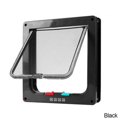 Vrata s preklopom za pse, mačke s 4 smjera sigurnosne brave, vrata s preklopom za pse, mačke, mačiće, ABS plastika, vrata za male kućne ljubimce, vrata za mačke, pse, preklopna vrata