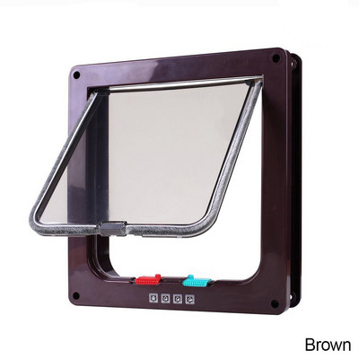 Vrata s preklopom za pse, mačke s 4 smjera sigurnosne brave, vrata s preklopom za pse, mačke, mačiće, ABS plastika, vrata za male kućne ljubimce, vrata za mačke, pse, preklopna vrata