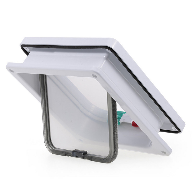 Vrata s preklopom za pse, mačke s 4 smjera sigurnosne brave, vrata s preklopom za pse, mačke, mačiće, ABS plastika, vrata za male kućne ljubimce, vrata za mačke, pse, preklopna vrata