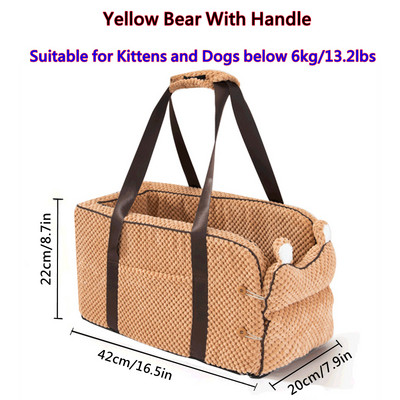 Kućni ljubimac Štene Mačka Krevet Nosiljka Putna torba za autosjedalicu Središnja kontrola Naslon za ruke Neklizajuća uzgajivačnica Male pasmine Psi Mačke Putni prijevoz