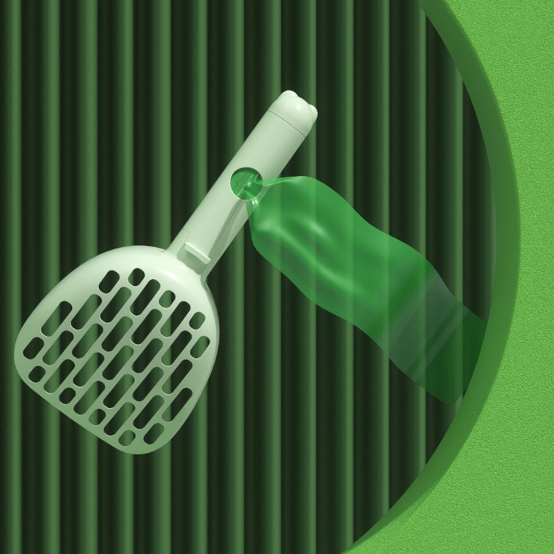 Kaķu pakaišu lāpsta Plastmasas kaķu izkārnījumu liekšķere ar mājdzīvnieku tīrīšanas rīku Kaķu tualetes izstrādājumi Izturīga pakaišu kastes tīrīšanas lāpsta