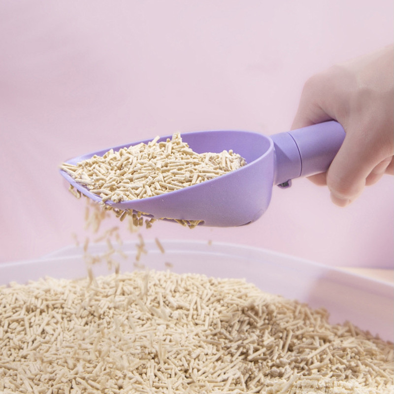 Kaķu pakaišu lāpsta Plastmasas kaķu izkārnījumu liekšķere ar mājdzīvnieku tīrīšanas rīku Kaķu tualetes izstrādājumi Izturīga pakaišu kastes tīrīšanas lāpsta