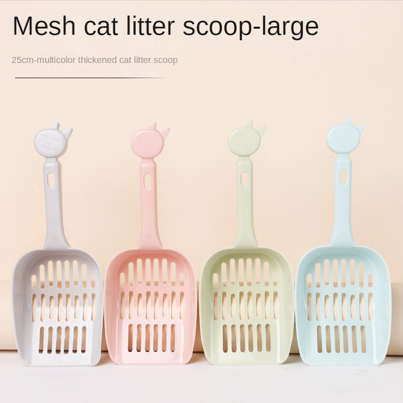 Lopata za mačji pijesak Velika duga drška Lopata za mačji izmet Lopata za čišćenje Bentonit Velika rupa Tofu Mačji pijesak Lopata za mačji WC Izmet