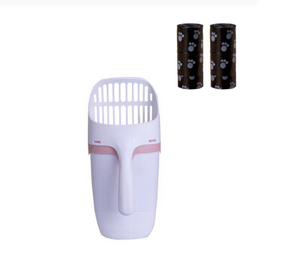 Urednija lopatica za mačke s držačem Lopatica za izmet za kućne ljubimce s odvojivom lopatom za procjeđivanje izmeta Lopata za sitanje mačjeg WC-a s kantom za smeće