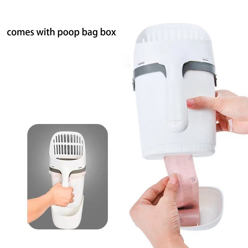 Urednija lopatica za mačke s držačem Lopatica za izmet za kućne ljubimce s odvojivom lopatom za procjeđivanje izmeta Lopata za sitanje mačjeg WC-a s kantom za smeće