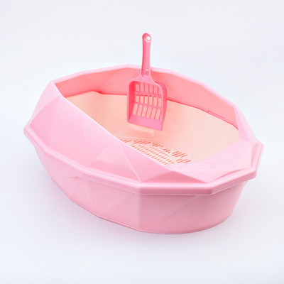 SUPREPET WC Noćna posuda Kutija za mačji pijesak WC oprema Zaštita od prskanja WC za kućne ljubimce Pse Puppy Plastični pladanj za mačke Kit za učenje mačjeg WC-a