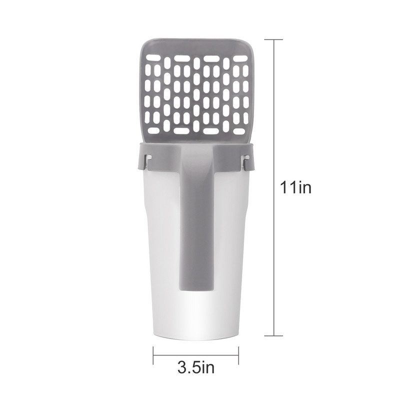 Integrirana lopatica za mačji pijesak Samočisteća kutija za mačji pijesak Lopata Kitty Toilet Clean Alat za pijesak Lopata za pijesak Pribor za mačke