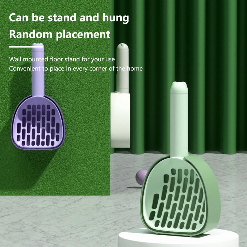 Suņu pakaišu lāpsta Daudzfunkcionāla dziļa, liela ietilpība kaķu pakaišu lāpsta ar turētāju mājdzīvnieku tīrīšanas piederumi