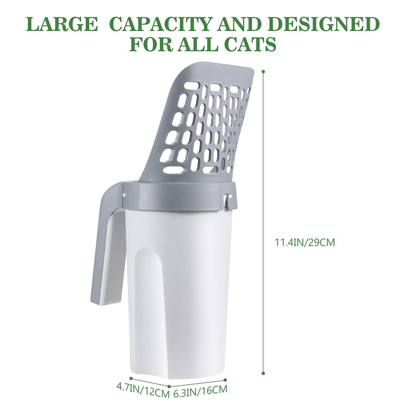 Lopata za mačji pijesak Veliki kapacitet s ugrađenom vrećicom Lopata za mačke Vreća za čišćenje kućnih ljubimaca Alat za čišćenje Pribor za kućne ljubimce Potrepštine za mačke