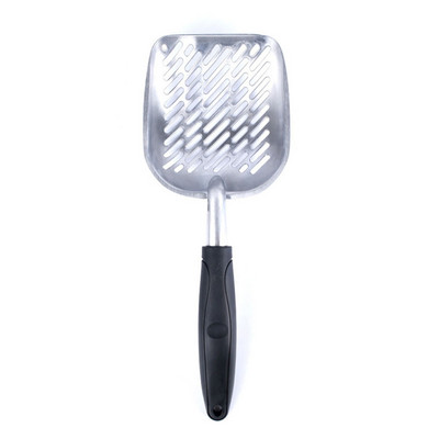 Lopatica za mačji pijesak Velika metalna lopatica za mačji pijesak za Kitty Sifter s dubokom lopaticom i ergonomskom ručkom izrađenom od čvrstog aluminija za teške uvjete rada