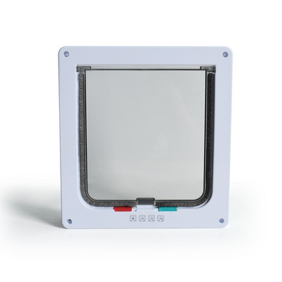 Jaunas viedās mājdzīvnieku durvis, četrvirzienu bloķēšanas drošības slēdzene ABS plastmasas suņu kaķu atloka durvis, vadāmas, virziena slēdža durvis, mājdzīvnieki, piederumi