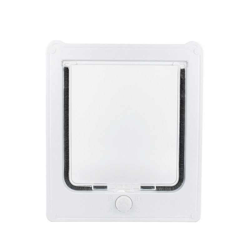 Vrata s preklopom za pse i mačke s bravom u 4 smjera Sigurnosna vrata s preklopom za kućne ljubimce ABS plastika Vrata za male kućne ljubimce Sigurnosna vrata za štene Poklopac za pse Podesiv