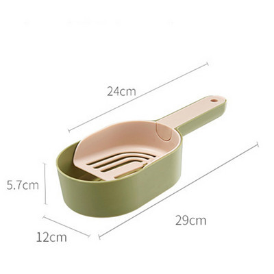 5/8 mm atstatums kaķu pakaišu lāpsta Kaķu kakas liekšķere Mājdzīvnieku tīrīšanas rīki Kaķu tualetes smilšu lāpstas Plastmasas kakas karote Gatos Accesorios