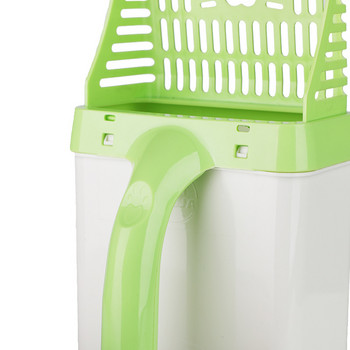 Лопата за котешки тоалетни Инструмент за почистване на домашни любимци Пластмасови почистващи продукти Тоалетна за кучешка храна Лъжици Лопатка Торбичка за котешки тоалети Лъжица за пясък