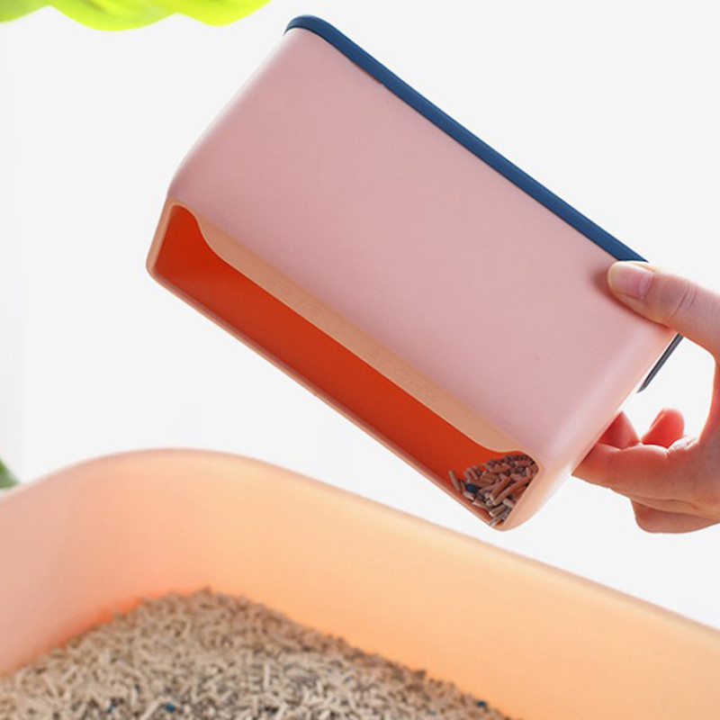 Null Lopatica za mačji pijesak Lopata za mačji pijesak Pijesak za mačke Izuzetno veliki set lopatica za mačji pijesak od nehrđajućeg čelika 17 cm Metalna drvena ručka u boji