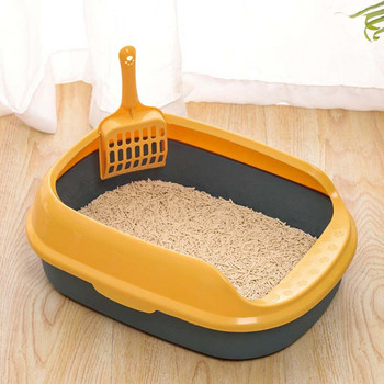 Καλύτερη ποιότητα σε πωλήσεις Πλαστικό κουτί απορριμμάτων γατών Προϊόντα κατοικίδιων ζώων Δίσκος απορριμμάτων γάτας σκύλου Poop Sandbox Τουαλέτα για ζώα + φτυάρι χωρίς άμμο
