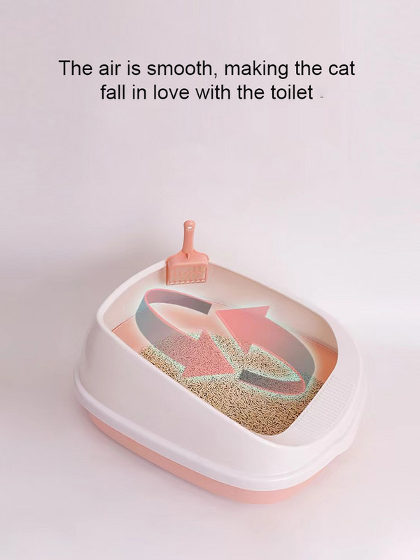 Kutija za mačji pijesak WC za kućne ljubimce Noćna posuda protiv prskanja Mačka Psa Posuda s lopaticom Kitten Dog Clean Toilette Kućna plastična mačka Kutija s pijeskom