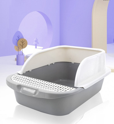 Odvojiva kutija za pijesak za mačiće WC školjka za kućne ljubimce Poluzatvoreni bazen za čišćenje mačaka Pješčanik protiv prskanja Pribor za mačke Predmeti za kućne ljubimce