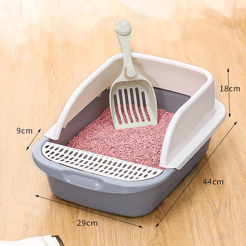 Odvojiva kutija za pijesak za mačiće WC školjka za kućne ljubimce Poluzatvoreni bazen za čišćenje mačaka Pješčanik protiv prskanja Pribor za mačke Predmeti za kućne ljubimce