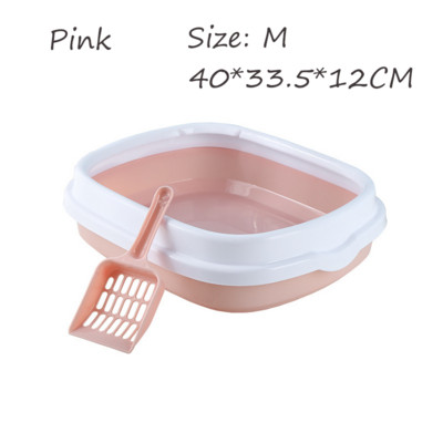 Lielas ietilpības kaķu pakaišu kaste Daļēji slēgta plastmasas smilšu kaste kaķiem Mājdzīvnieku tualetes piederumi kaķu paplātes tīrīšanai vannas izlietnes