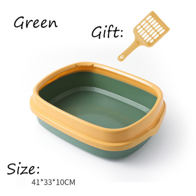 Lielas ietilpības kaķu pakaišu kaste Daļēji slēgta plastmasas smilšu kaste kaķiem Mājdzīvnieku tualetes piederumi kaķu paplātes tīrīšanai vannas izlietnes