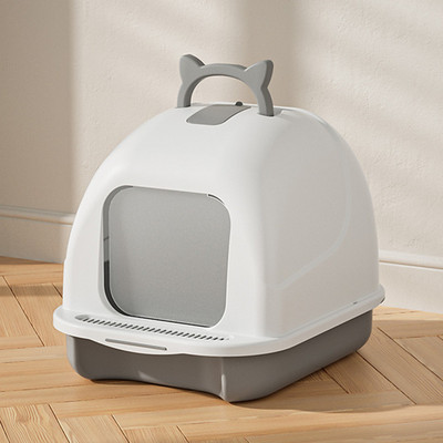 Kutija za mačji pijesak Potpuno zatvorena WC dezodorans otporan na prskanje Velika kutija za mačji pijesak Potpuno zatvorena Kutija za mačji pijesak s preklopnim poklopcem Kutija