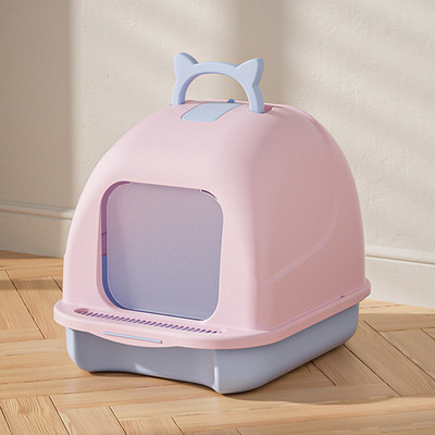 Kutija za mačji pijesak Potpuno zatvorena WC dezodorans otporan na prskanje Velika kutija za mačji pijesak Potpuno zatvorena Kutija za mačji pijesak s preklopnim poklopcem Kutija