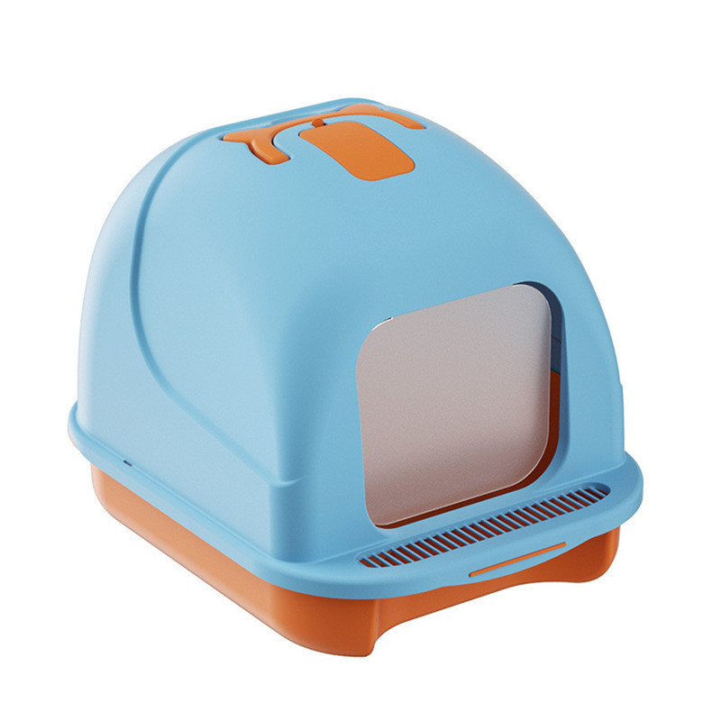 Kutija za mačji pijesak Potpuno zatvorena WC dezodorans otporan na prskanje Velika kutija za mačji pijesak Potpuno zatvorena Kutija za mačji pijesak s preklopnim poklopcem Kutija