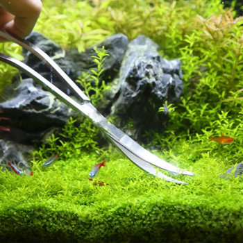 Комплект инструменти за аквариум Пинсети Ножици Инструменти за почистване от неръждаема стомана Водни растения Аквариум Аксесоари за аквариум