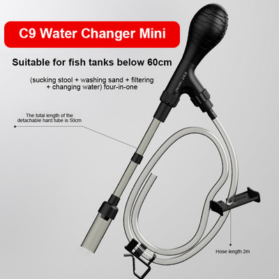 Alati za čišćenje pumpe za izmjenu vode za akvarij Mjenjač vode Čistač šljunka Sifon za akvarijum Filter za vodu Pumpa za regulaciju protoka vode