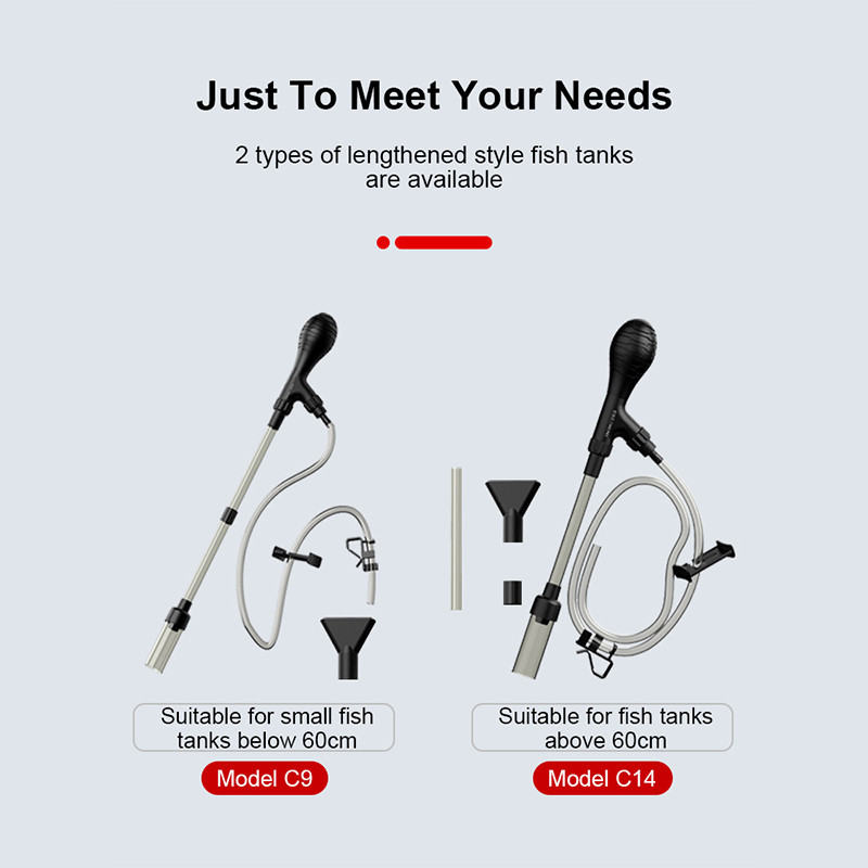 Alati za čišćenje pumpe za izmjenu vode za akvarij Mjenjač vode Čistač šljunka Sifon za akvarijum Filter za vodu Pumpa za regulaciju protoka vode