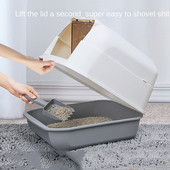 Suur täielikult suletud kassiliivakauss Pritsme- ja lõhnakindel kassikäimla, väljalükatav kassi väljaheidete vaagnaga kassikäimla