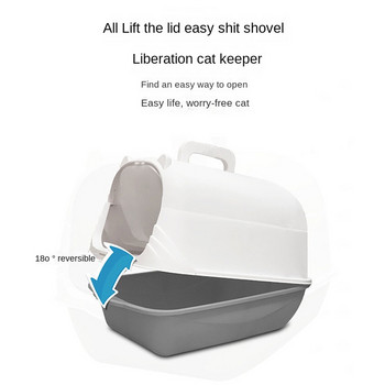 Нов леген за котешка тоалетна отделна дезодорираща котешка тоалетна голяма противопръсковаща мивка за котешка тоалетна консумативи
