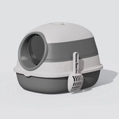 Kassiliivakast pritsmevastane Täielikult suletud, suure mahutavusega kassi tualettruumi eemaldatav kate Lihtsalt puhastatav kassiliiva voodipann