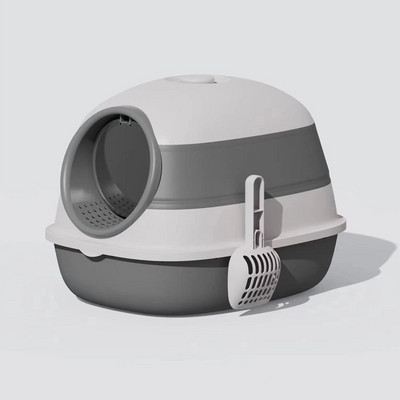 Kassiliivakast pritsmevastane Täielikult suletud, suure mahutavusega kassi tualettruumi eemaldatav kate Lihtsalt puhastatav kassiliiva voodipann