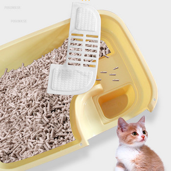 Πλήρως κλειστός διάδρομος Κρεβατοφάρμακα για γάτες Κουτί απορριμμάτων γατών Εξαιρετικά μεγάλο, ανθεκτικό στο πιτσίλισμα για γάτες Τουαλέτα τύπου διάδρομου, κουτί απορριμμάτων γατών Προμήθειες για γάτες