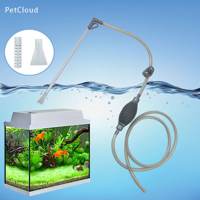 Akvariumo sifonas Pusiau automatinis vandens keitiklis žuvų bako vandens keitimo siurblys žvyro filtras Akvariumo vandens valymo įrankiai