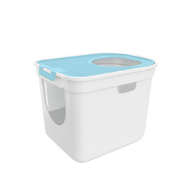 Pret šļakatām kaķu pakaišu kaste mājdzīvnieku tualetes gultne, plastmasas pilnībā slēgta kaķu pakaišu kaste, īpaši liela izmēra kaķu piederumi Katzentoilette